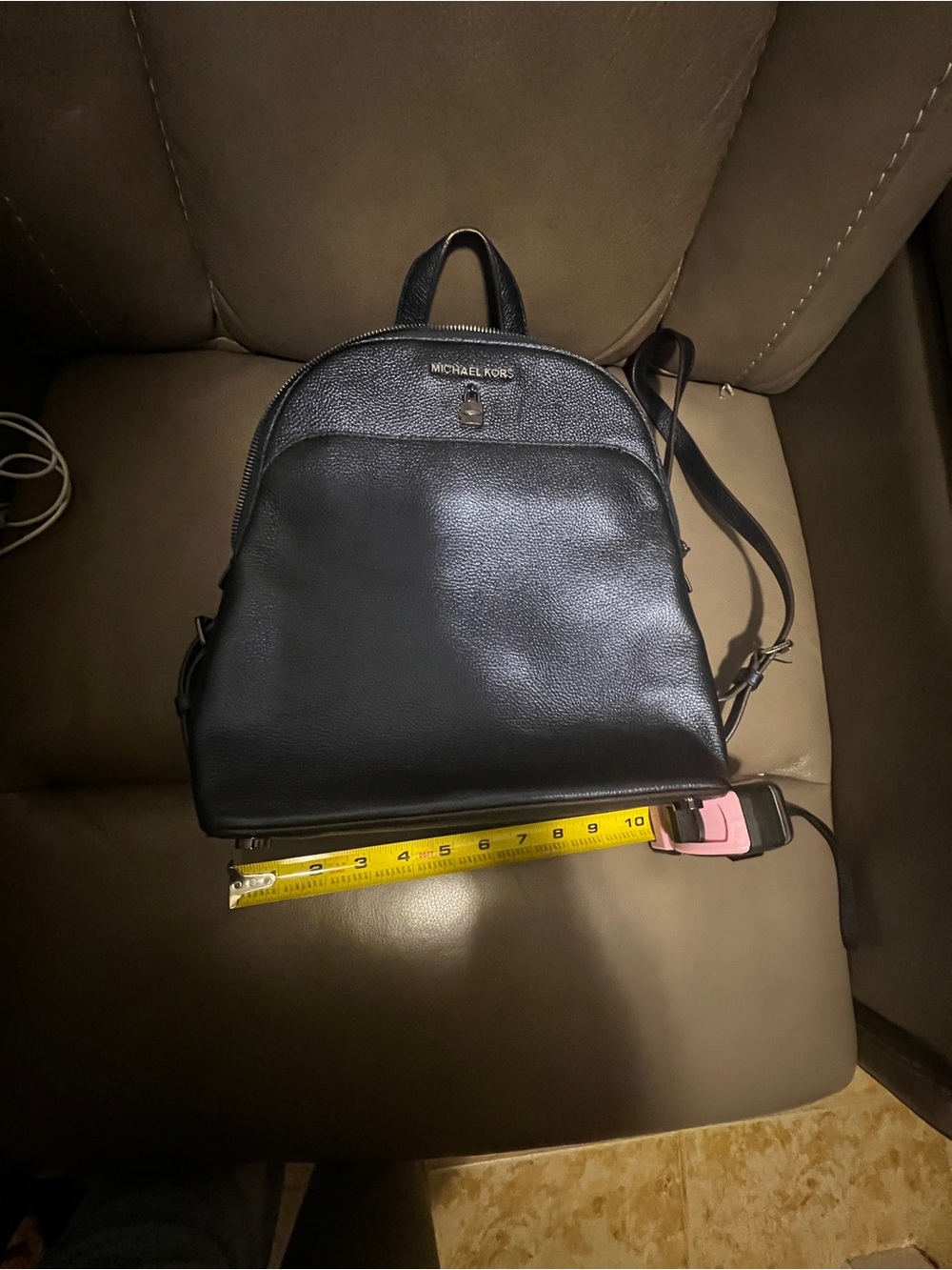Michael Kors Navy Blue Leather Mini Backpack - Picture 5 of 7